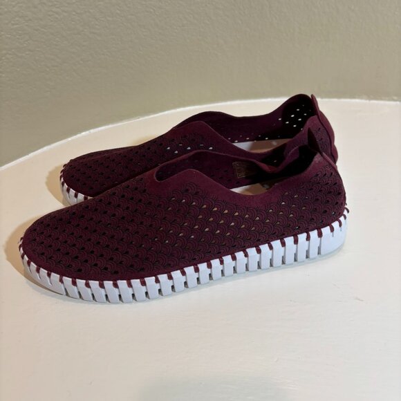 💗Ilse Jacobson Tulip Flats Maroon Size 8 - Picture 3 of 7